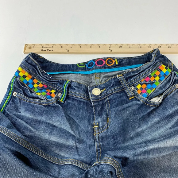 Coogi Women's 7/8 Jeans Embroidered Colorful Straight Leg SEE ALL PICS. - Picture 4 of 9